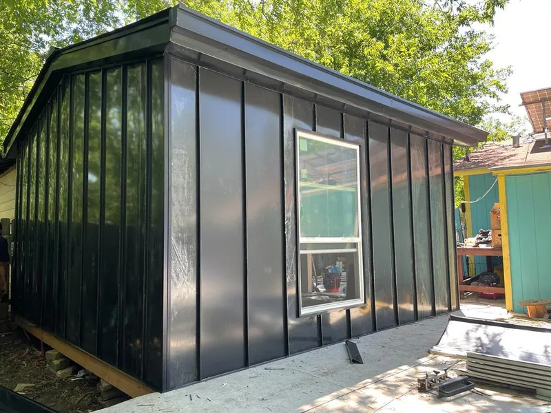 Black standing seam metal wall panels for Metal Roof Installation in Glen Carbon